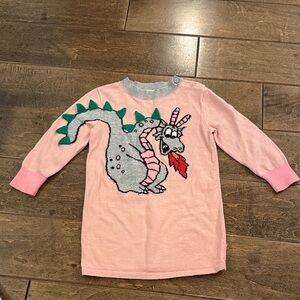 Stella McCartney Kids Pink Sweater with Dragon Design